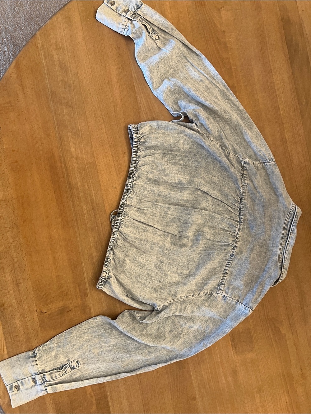 Splendid Acid-Wash Light Blue Denim Button-Front Jacket - Picture 4 of 5
